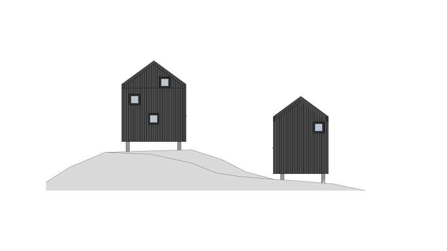 Stranda 30 med anneks sett fra vest